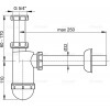 Сифон для умывальника dn32 c накидной гайкой 5/4" A430